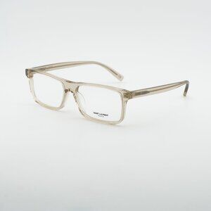 Saint Laurent SL483 003 Rectangle Eyeglasses Transparent Yellow 58mm Frame